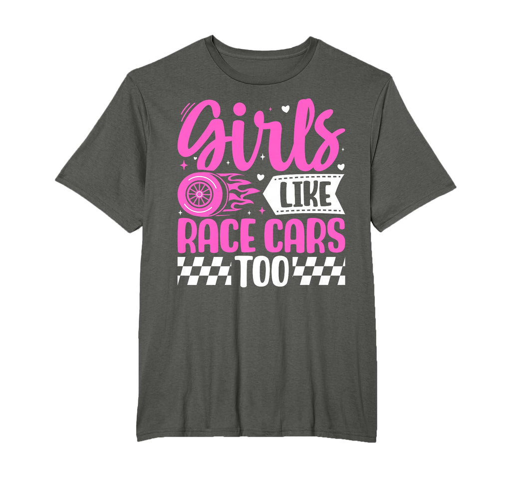 Like Race Cars Too Drag Car Racing Checked T-Shirt - Trendy Graphic Unisex - T-Shirt, Sweatshirt, Hoodie