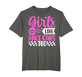 Like Race Cars Too Drag Car Racing Checked T-Shirt - Trendy Graphic Unisex - T-Shirt, Sweatshirt, Hoodie