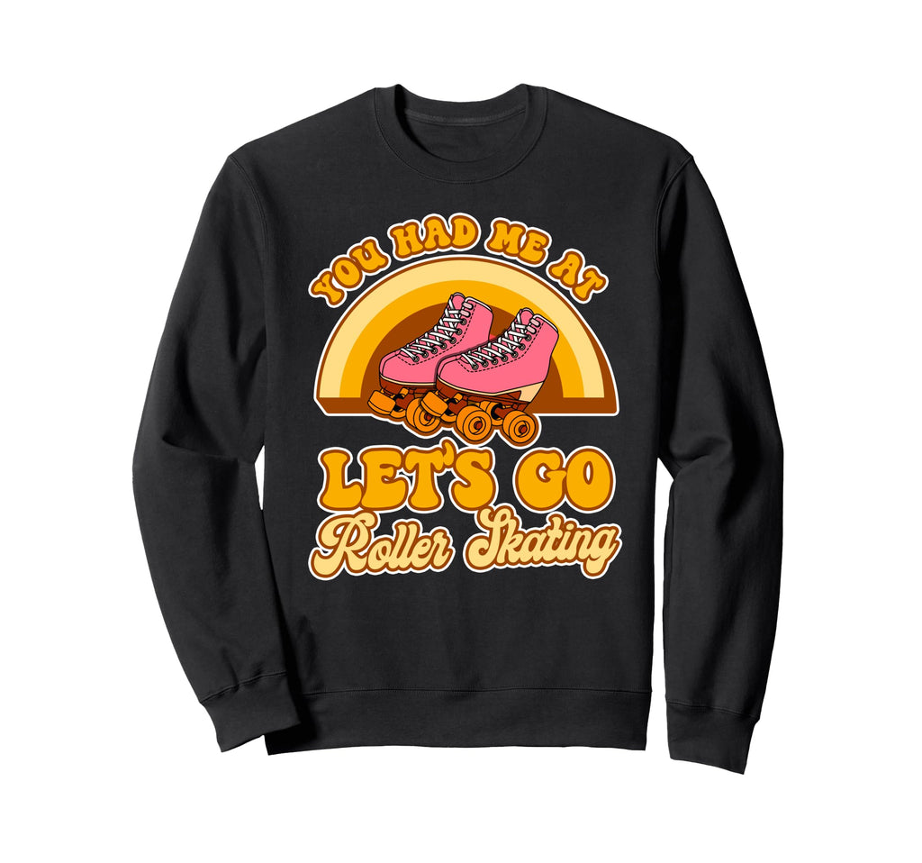Roller Skating Skate 1970S Sweatshirt - Fun Novelty Design for Adults - T-Shirt, Sweatshirt, Hoodie
