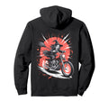 Witch Biker Riding Motorcycle Outfit Rider Hoodie - Graphic Print Men Women - T-Shirt, Sweatshirt, Hoodie