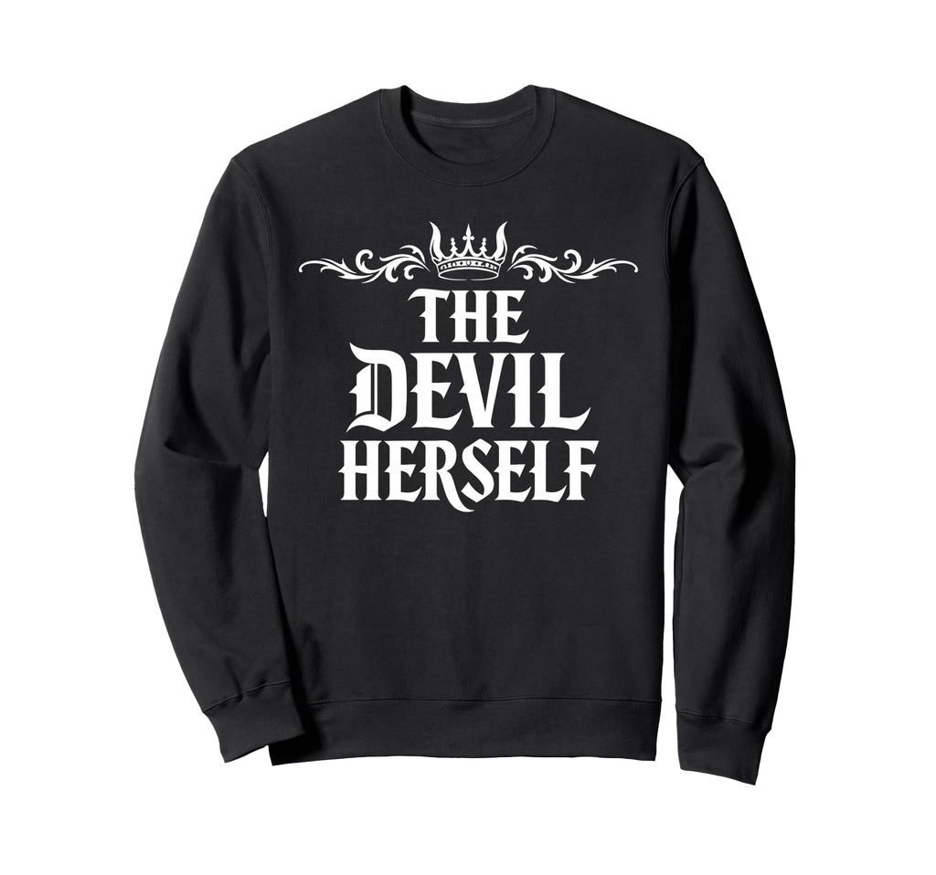 Devil Herself Occult Dark Feminine Sweatshirt - Custom Art Print for Adults - T-Shirt, Sweatshirt, Hoodie