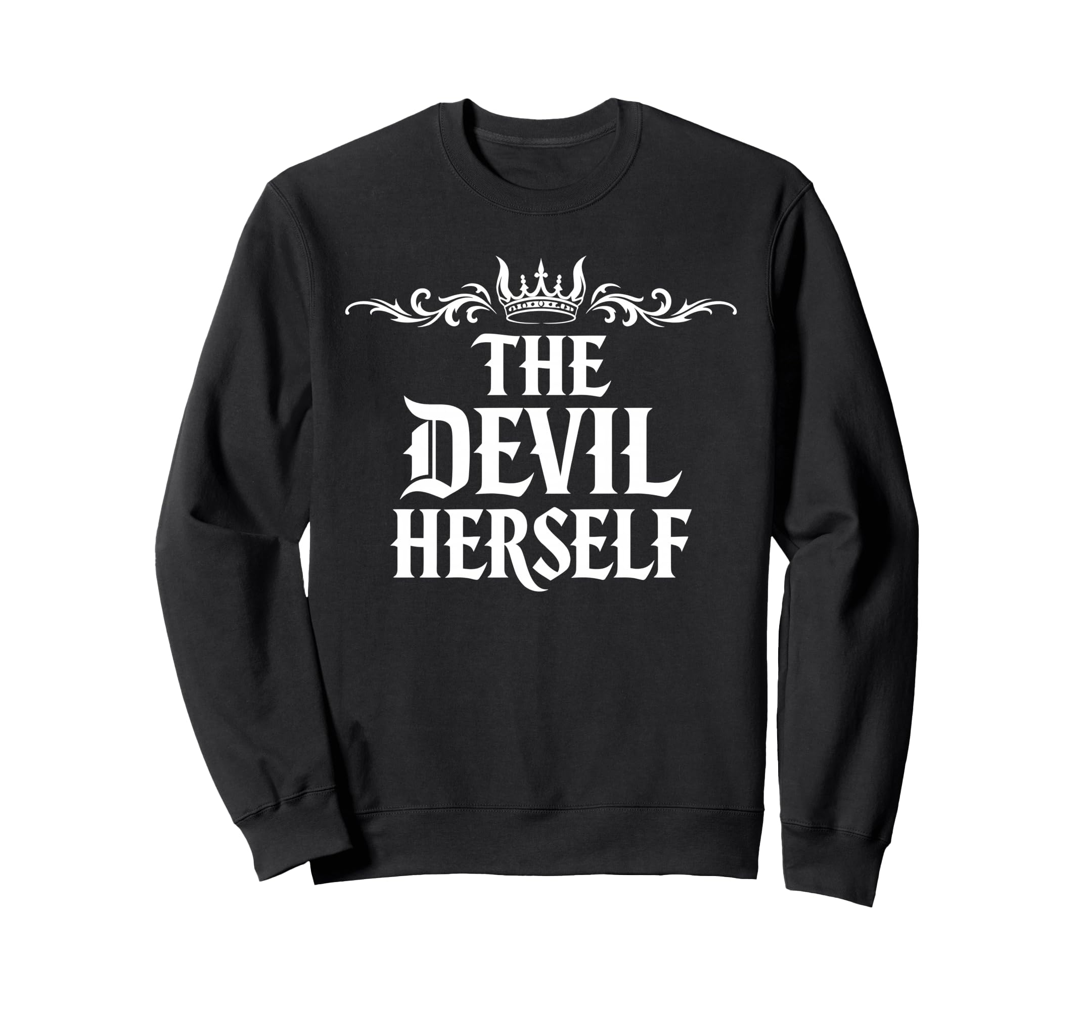 Devil Herself Occult Dark Feminine Sweatshirt - Custom Art Print for Adults - T-Shirt, Sweatshirt, Hoodie