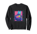 Outrun Cyberpunk Cat 90S 80S Sweatshirt - Custom Art Print Men Women - T-Shirt, Sweatshirt, Hoodie
