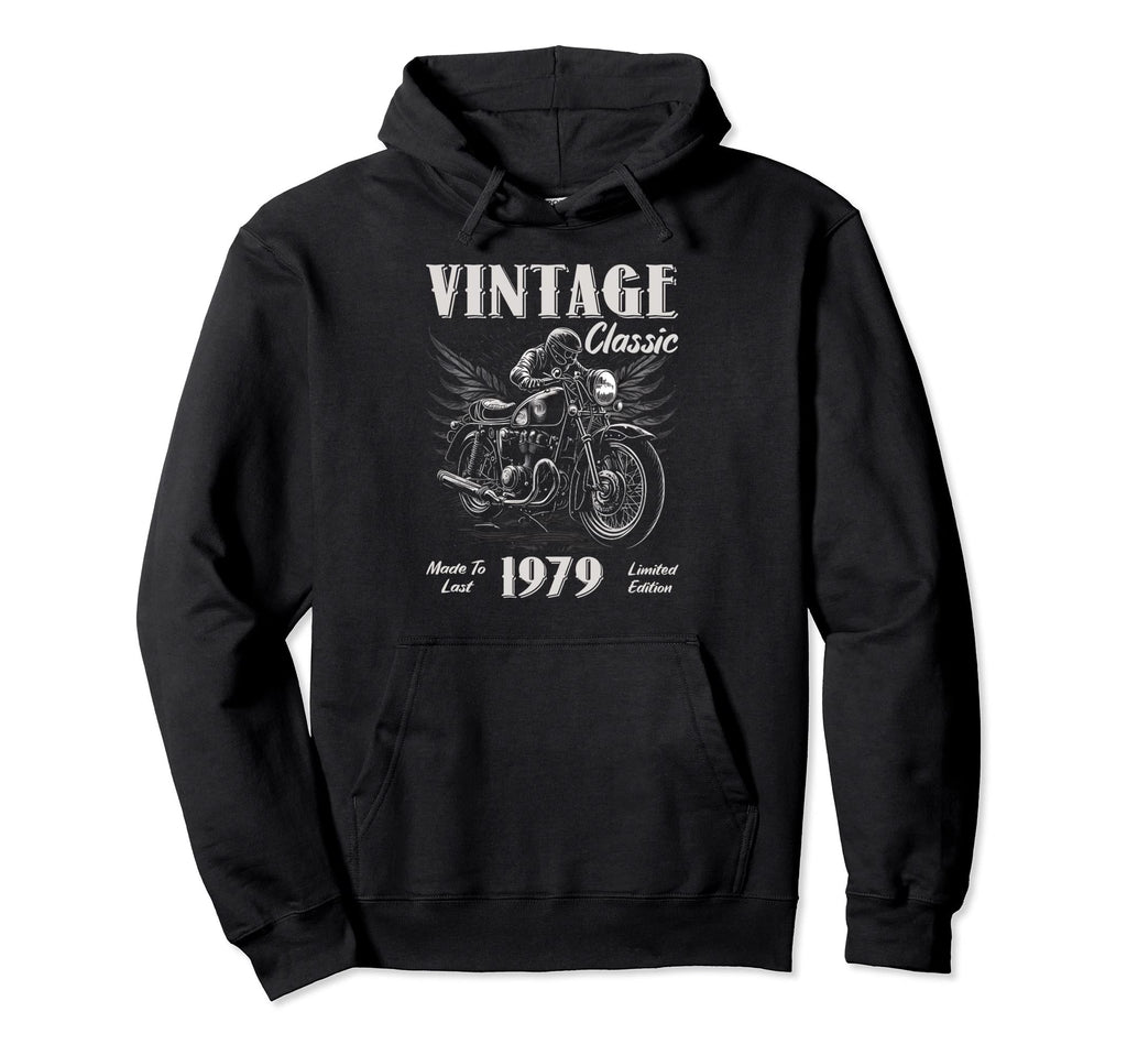1979 Birthday Motorcycle Hoodie - Graphic Print for Adults - T-Shirt, Sweatshirt, Hoodie