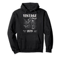 1979 Birthday Motorcycle Hoodie - Graphic Print for Adults - T-Shirt, Sweatshirt, Hoodie