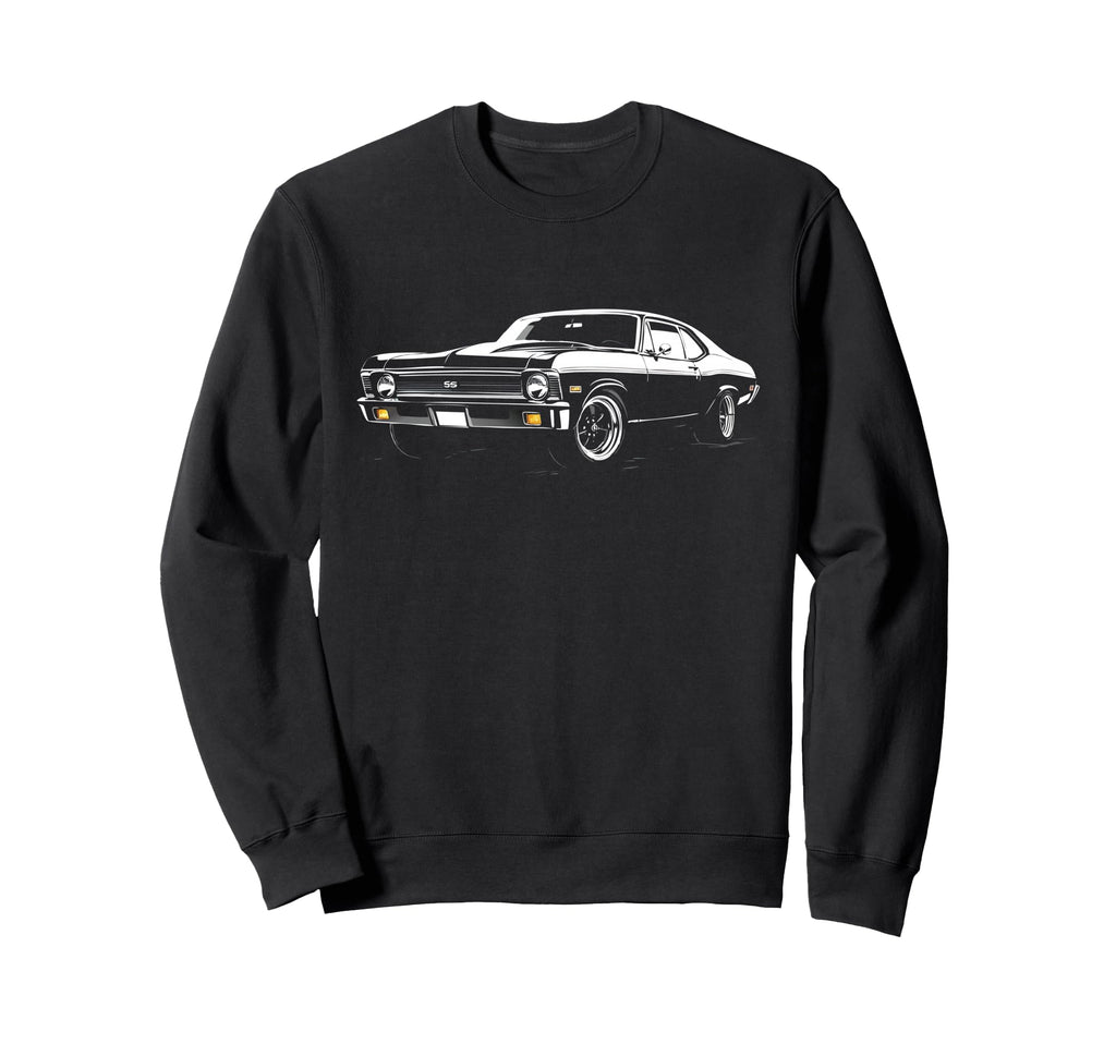 1969 69 Nova Ss Muscle Car Sweatshirt - Trendy Graphic for Adults - T-Shirt, Sweatshirt, Hoodie
