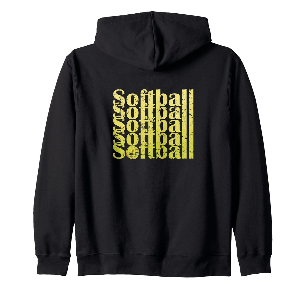 Softball Sports Typography Sweatshirt - Aesthetic Graphic Men Women - T-Shirt, Sweatshirt, Hoodie