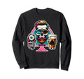 Hipster Skull Playing Card And Quirky Sweatshirt - Unique Graphic Men Women - T-Shirt, Sweatshirt, Hoodie