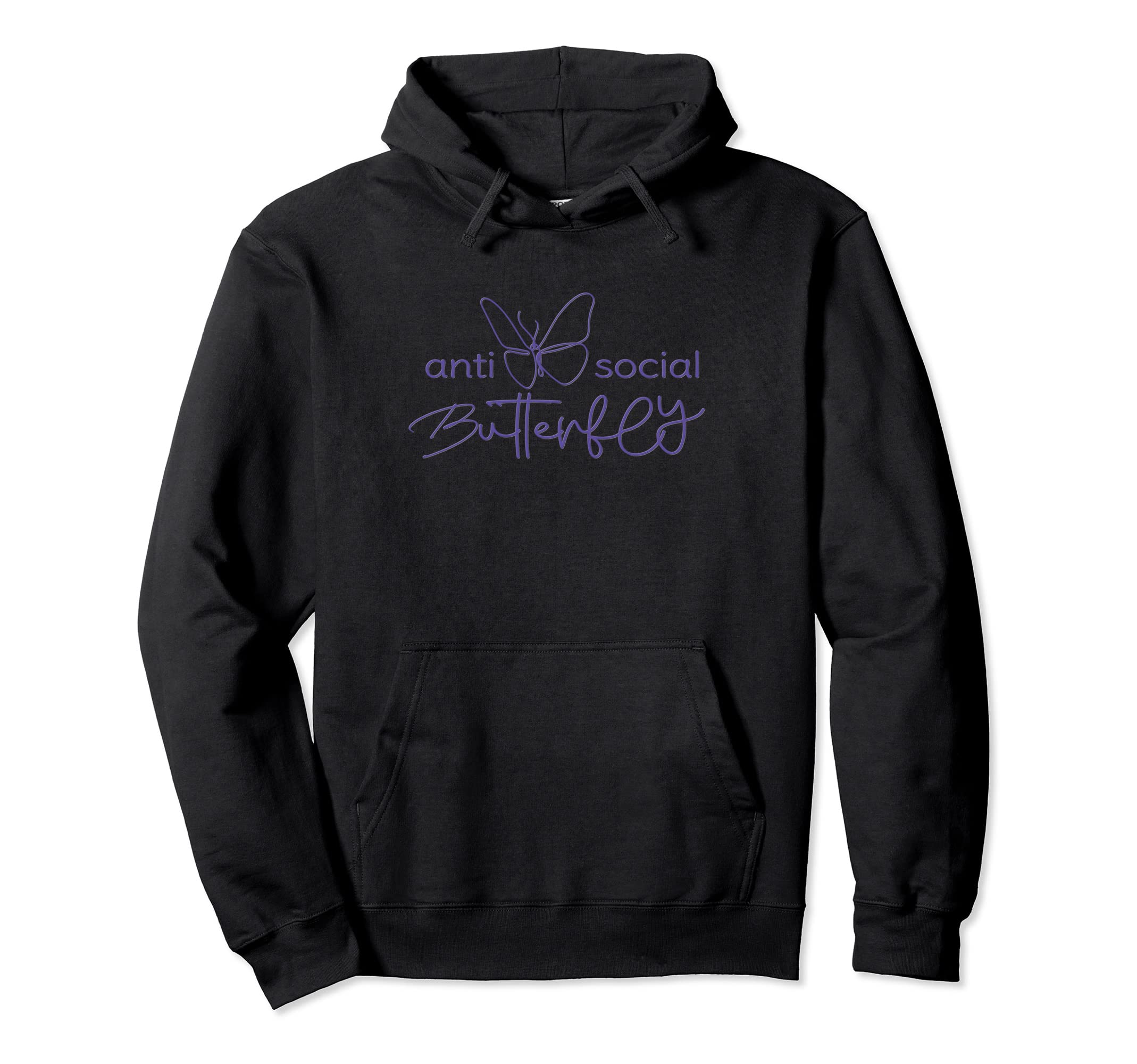 Clever Antisocial Butterfly Her Hoodie - Novelty Apparel Men Women - T-Shirt, Sweatshirt, Hoodie
