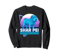 Shar Pei Synthwave Aesthetic Dog Lover Sweatshirt - Custom Art Print Unisex - T-Shirt, Sweatshirt, Hoodie