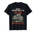 Never Underestimate Old Motorcycle T-Shirt - Graphic Print for Adults - T-Shirt, Sweatshirt, Hoodie