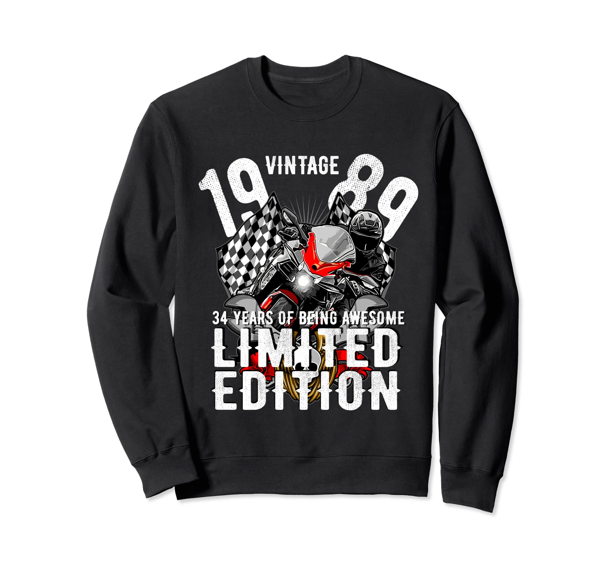 1989 Biker And Motorcycle Sweatshirt - Unique Graphic Men Women - T-Shirt, Sweatshirt, Hoodie