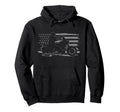 Patriotic Motorcycle American Flag Hoodie - Aesthetic Graphic for Adults - T-Shirt, Sweatshirt, Hoodie
