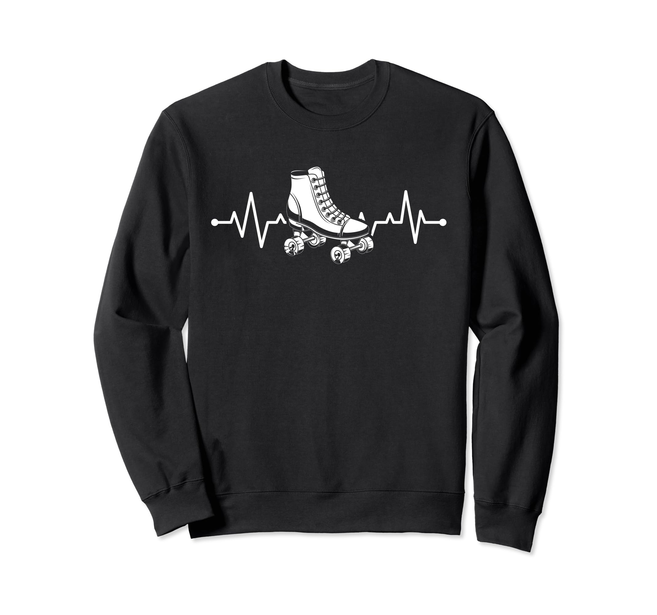 Roller Skating Heartbeat Roller Sweatshirt - Novelty Apparel Men Women - T-Shirt, Sweatshirt, Hoodie