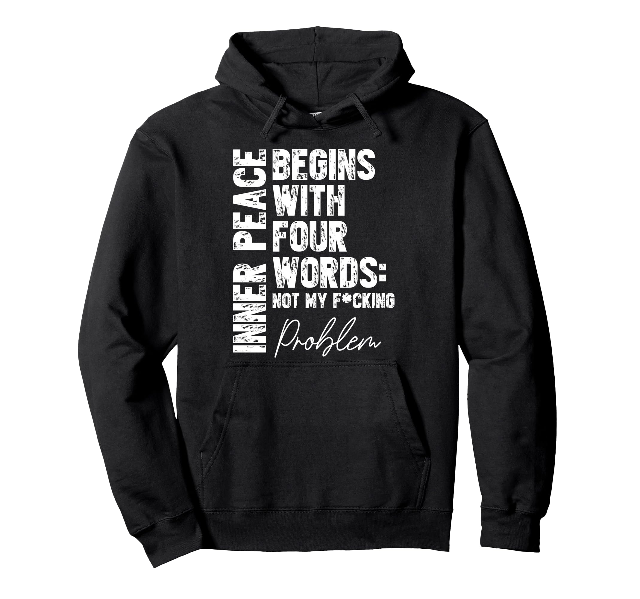Inspirational Inner Peace Begins Four Hoodie - Custom Art Print Unisex - T-Shirt, Sweatshirt, Hoodie