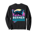 Bernese Mountain Dog Synthwave Sweatshirt - Custom Art Print Unisex - T-Shirt, Sweatshirt, Hoodie