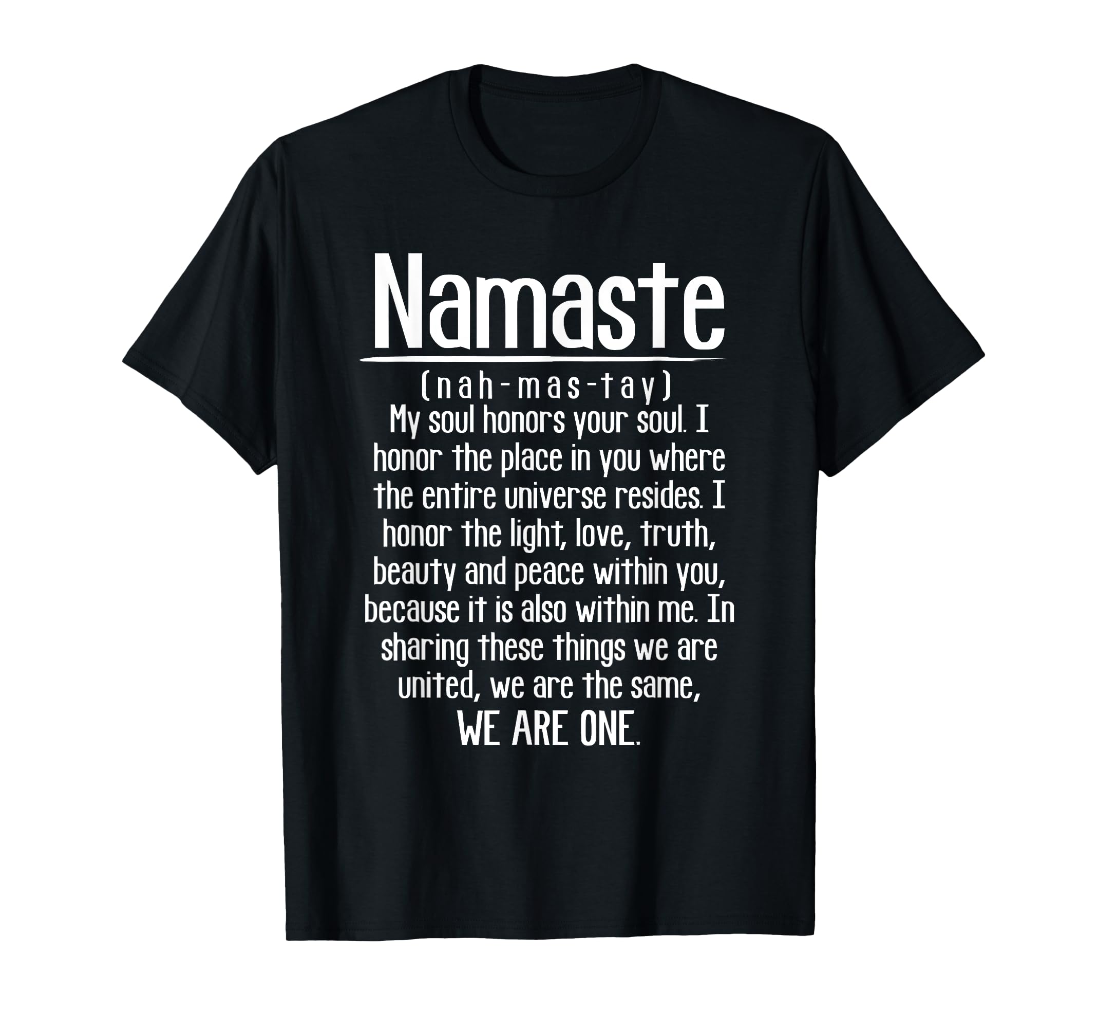Definition Namaste Meditation Yoga T-Shirt - Aesthetic Graphic for Adults - T-Shirt, Sweatshirt, Hoodie