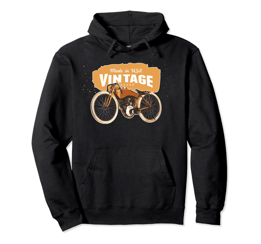 Flat Track Racer Motorcycle Hoodie - Fun Novelty Design Men Women - T-Shirt, Sweatshirt, Hoodie