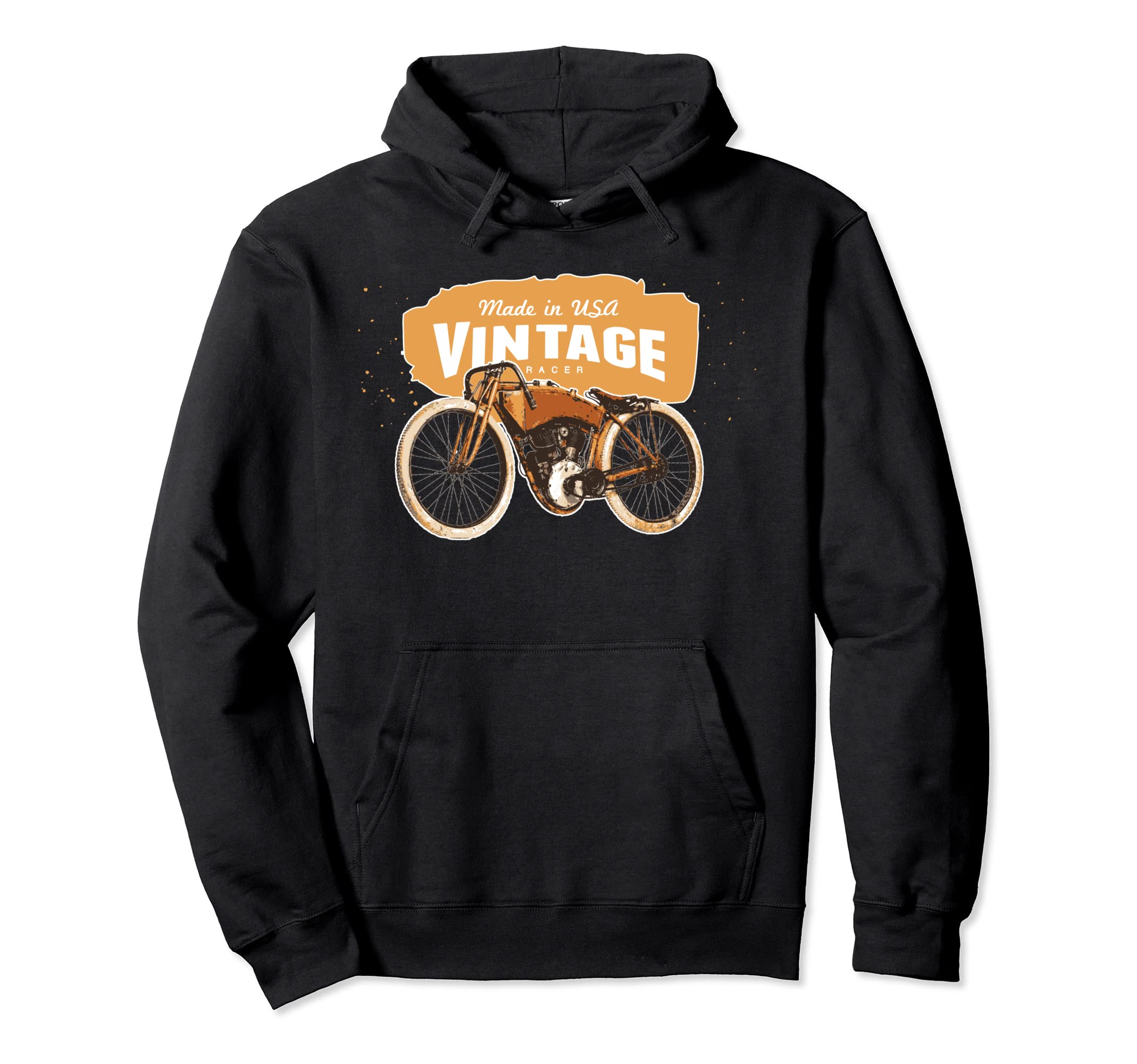 Flat Track Racer Motorcycle Hoodie - Fun Novelty Design Men Women - T-Shirt, Sweatshirt, Hoodie