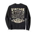 1970 Born 1970 54Th Birthday Motorcycle Sweatshirt - Trendy Graphic Unisex - T-Shirt, Sweatshirt, Hoodie