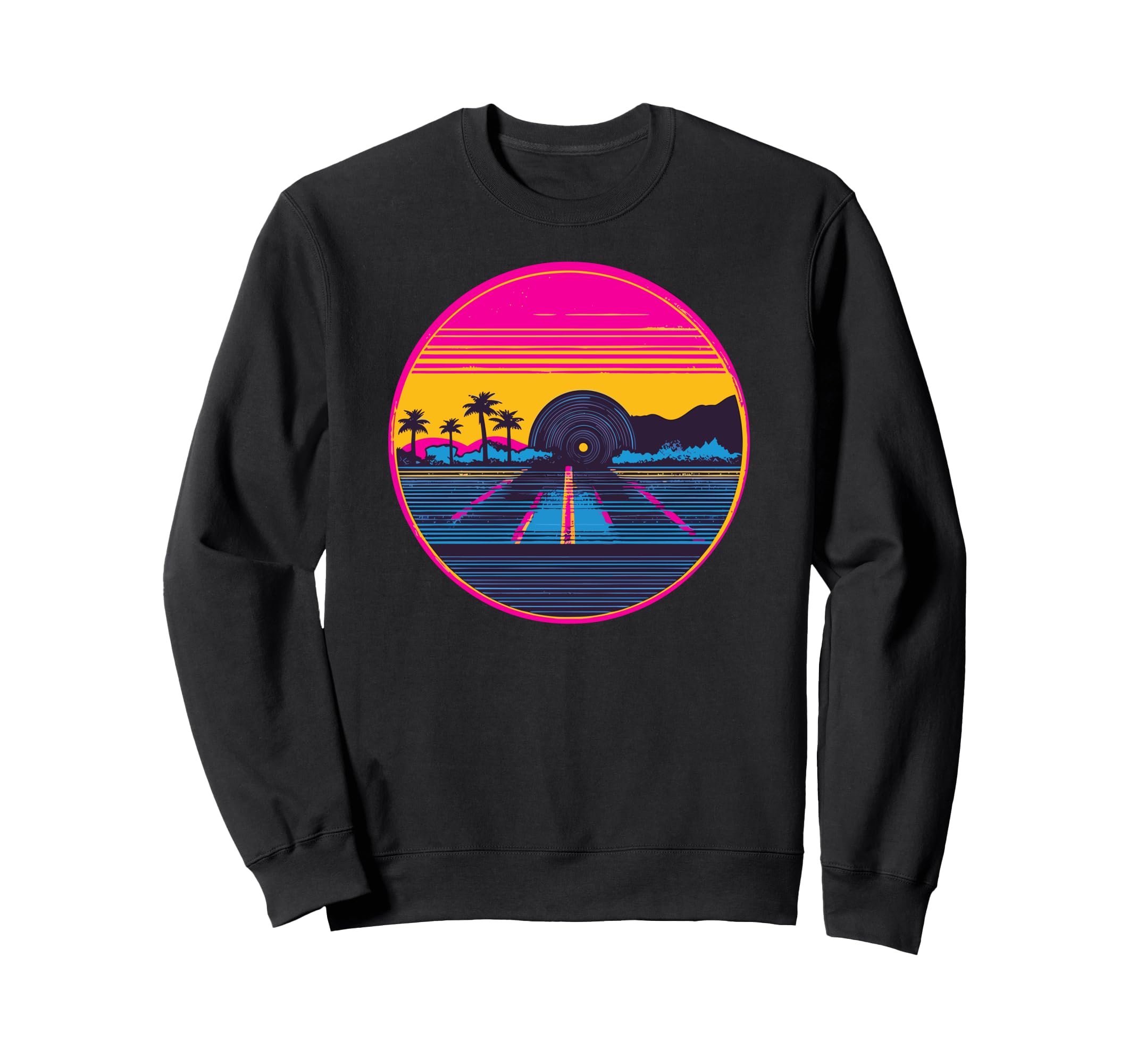 Vinyl Record Vaporwave Turntable Sweatshirt - Fun Novelty Design Unisex - T-Shirt, Sweatshirt, Hoodie