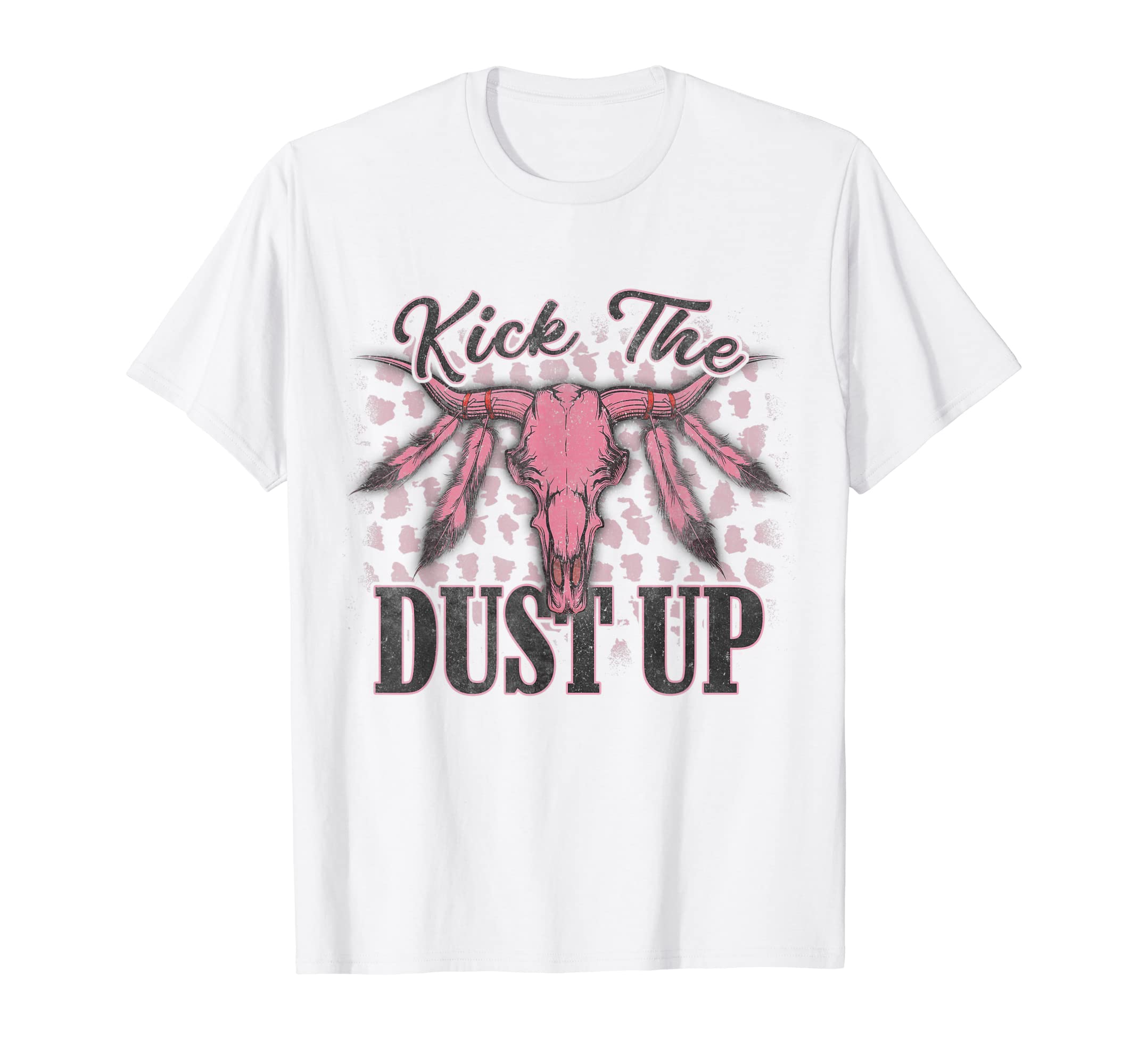Leopard Bleached Bull Skull Western T-Shirt - Trendy Graphic Unisex - T-Shirt, Sweatshirt, Hoodie