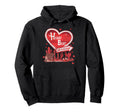 Western Valentine Heartbeat Sign Hoodie - Graphic Print Unisex - T-Shirt, Sweatshirt, Hoodie