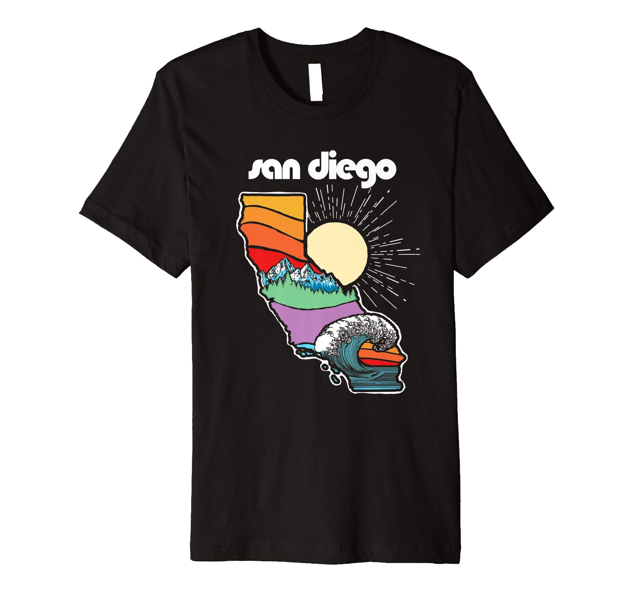 San Diego California Outdoors Nature T-Shirt - Minimalist Print Men Women - T-Shirt, Sweatshirt, Hoodie