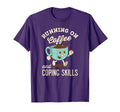 Running Coffee And Coping Skills T-Shirt - Minimalist Print for Adults - T-Shirt, Sweatshirt, Hoodie