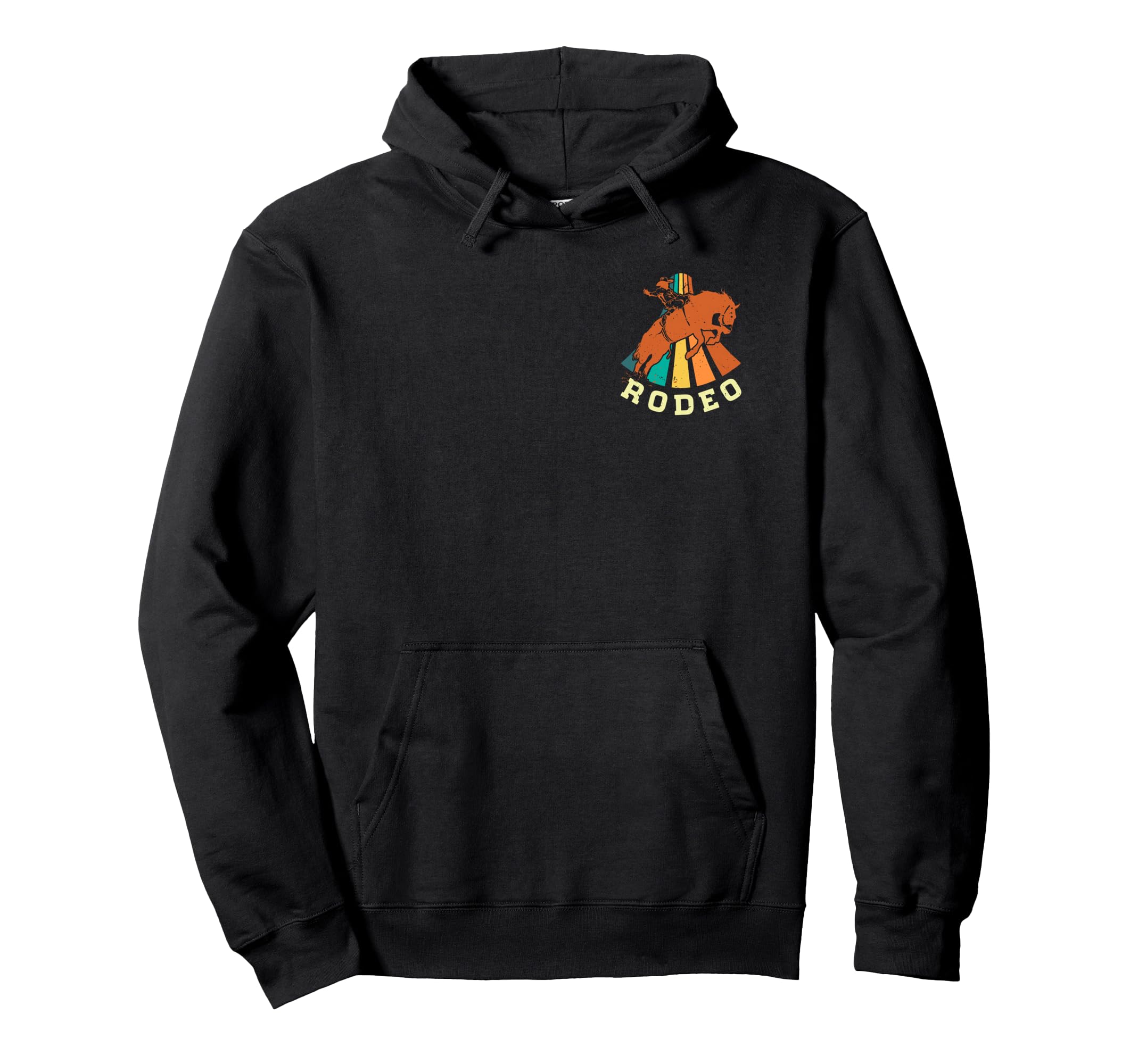 Rodeo Cowboy Western Riding Silhouette Hoodie - Minimalist Print Men Women - T-Shirt, Sweatshirt, Hoodie