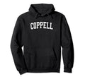 Coppell Tx Distressed White Varsity Hoodie - Custom Art Print Unisex - T-Shirt, Sweatshirt, Hoodie