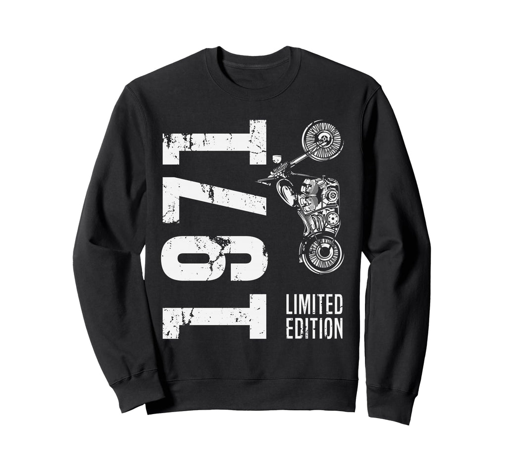 Born 1971 Motorcycle 55Th Sweatshirt - Casual Everyday Wear for Adults - T-Shirt, Sweatshirt, Hoodie