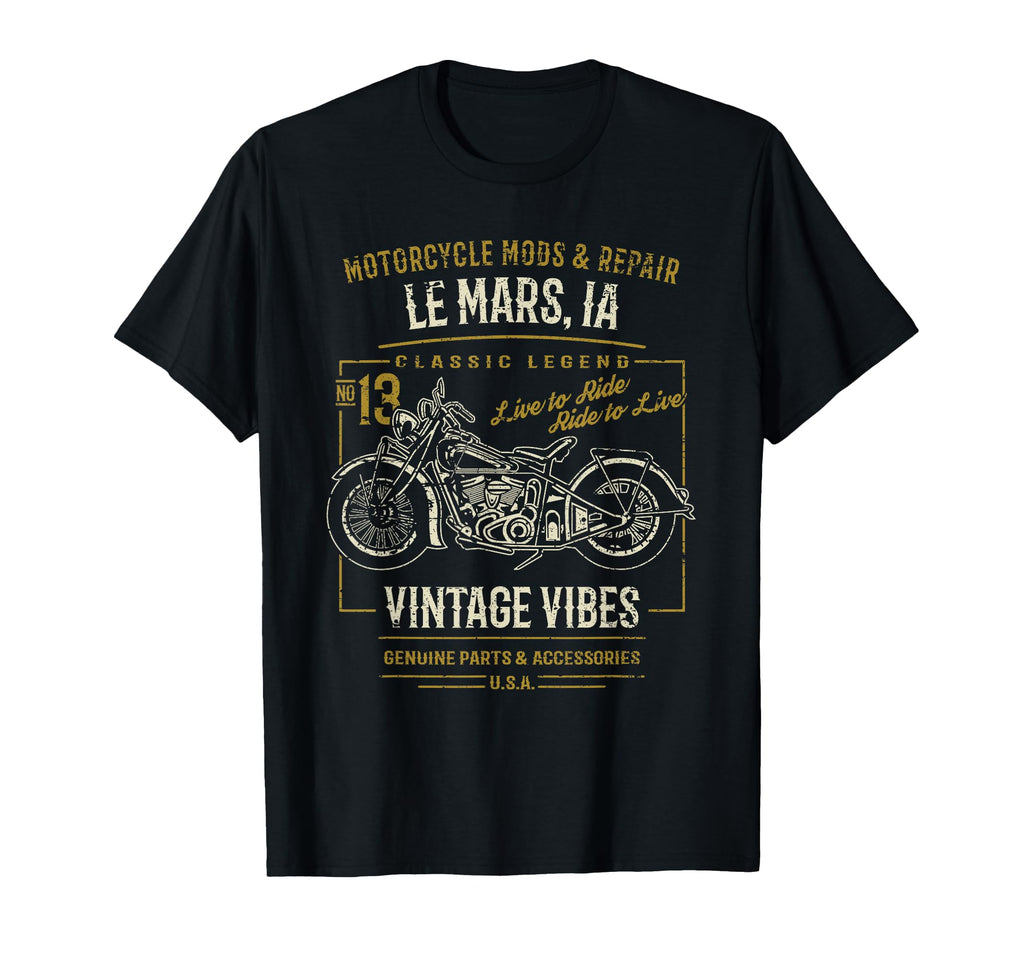 Le Mars Ia Usa Motorcycle T-Shirt - Unique Graphic Men Women - T-Shirt, Sweatshirt, Hoodie