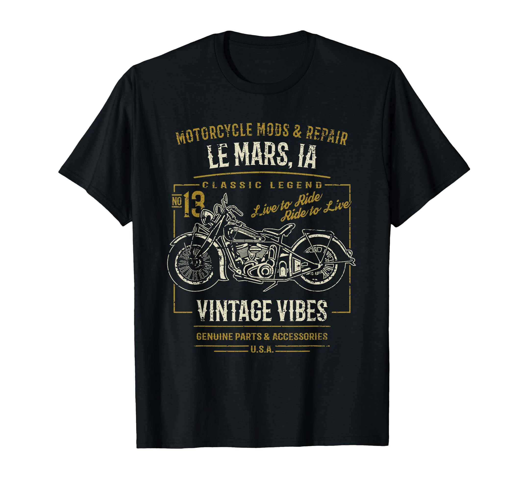 Le Mars Ia Usa Motorcycle T-Shirt - Unique Graphic Men Women - T-Shirt, Sweatshirt, Hoodie