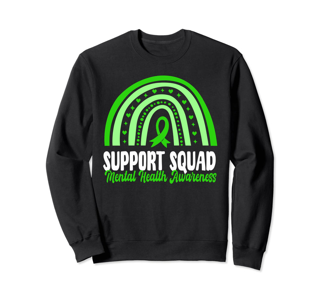 Support Squad Mental Health Sweatshirt - Minimalist Print Men Women - T-Shirt, Sweatshirt, Hoodie
