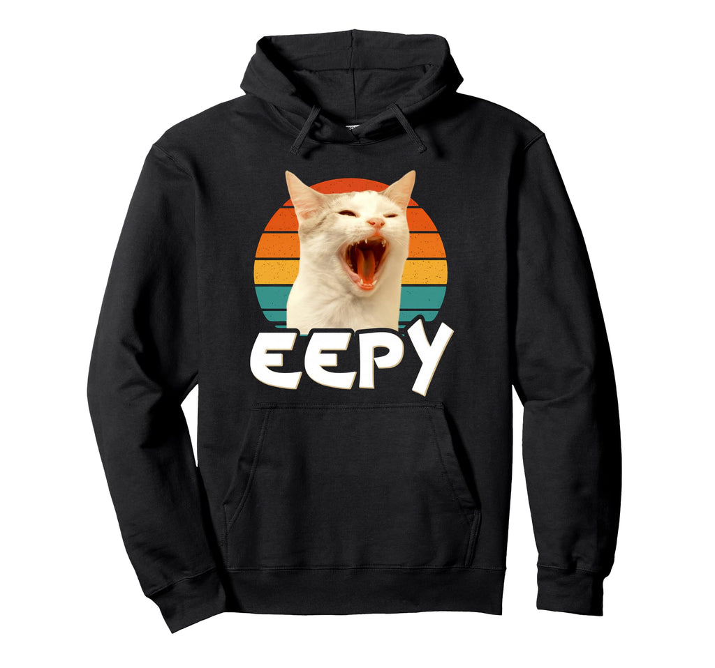 Eepy Cat Meme Sunset Aesthetic Hoodie - Custom Art Print Men Women - T-Shirt, Sweatshirt, Hoodie