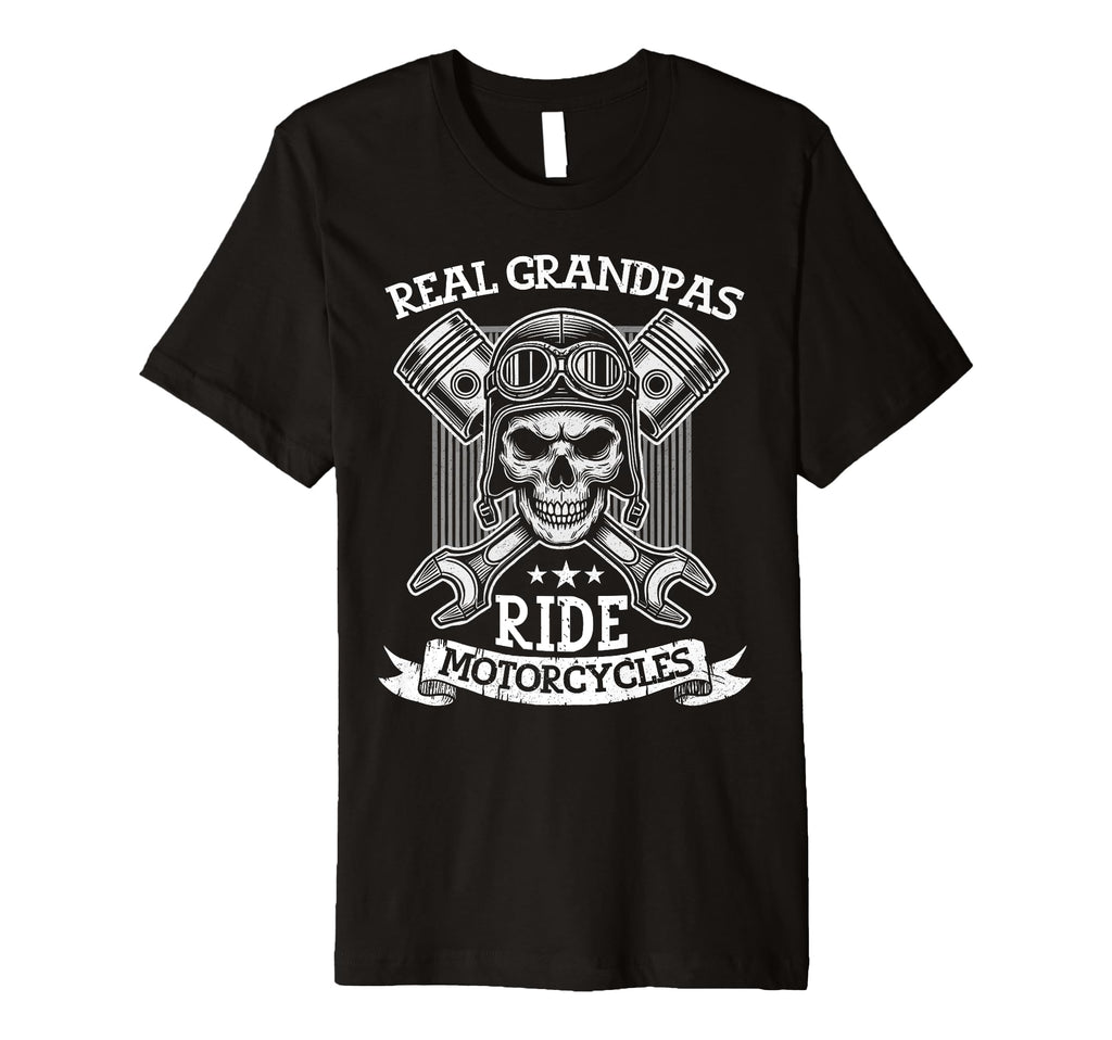 Real Grandpas Ride Motorcycles Motorcycle T-Shirt - Unique Graphic Unisex - T-Shirt, Sweatshirt, Hoodie