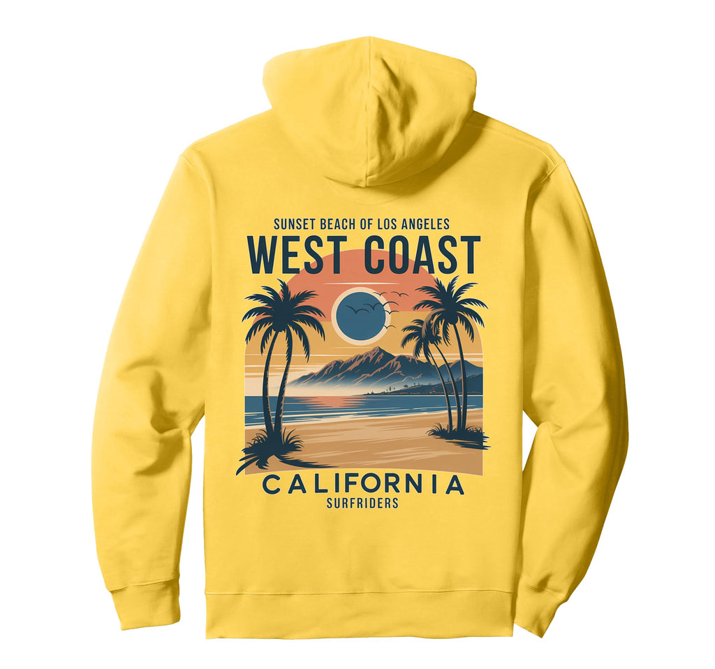 Ocean California Beach West Coast Hoodie - Unique Graphic for Adults - T-Shirt, Sweatshirt, Hoodie