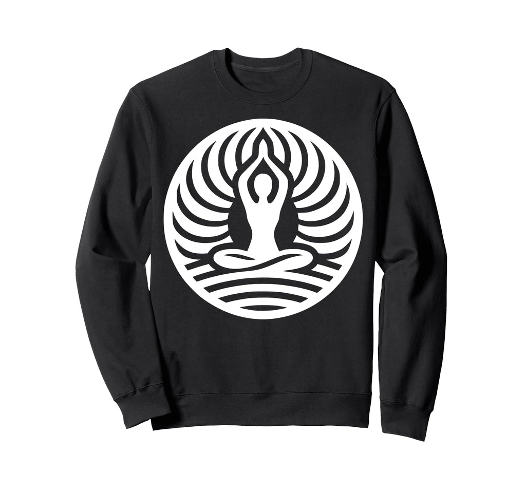 Yogi Silhouette Waves Wellness Sweatshirt - Aesthetic Graphic Men Women - T-Shirt, Sweatshirt, Hoodie