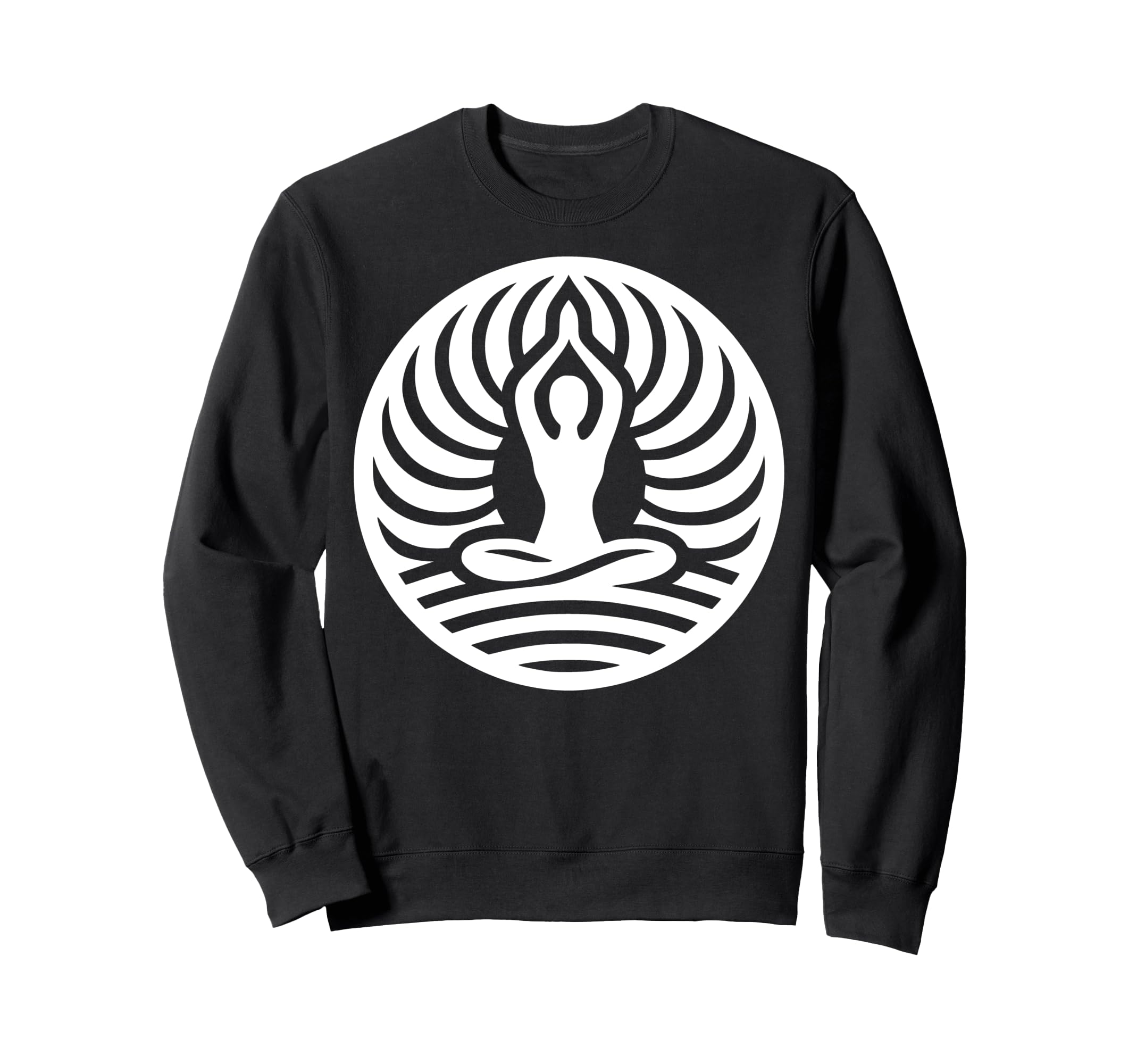 Yogi Silhouette Waves Wellness Sweatshirt - Aesthetic Graphic Men Women - T-Shirt, Sweatshirt, Hoodie