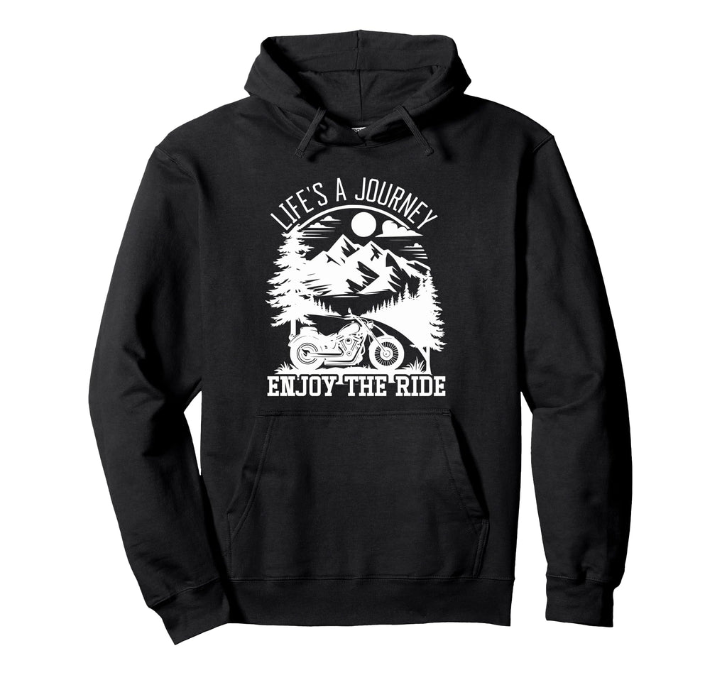 Lifes Journey Enjoy Ride Motorcycle Hoodie - Novelty Apparel for Adults - T-Shirt, Sweatshirt, Hoodie