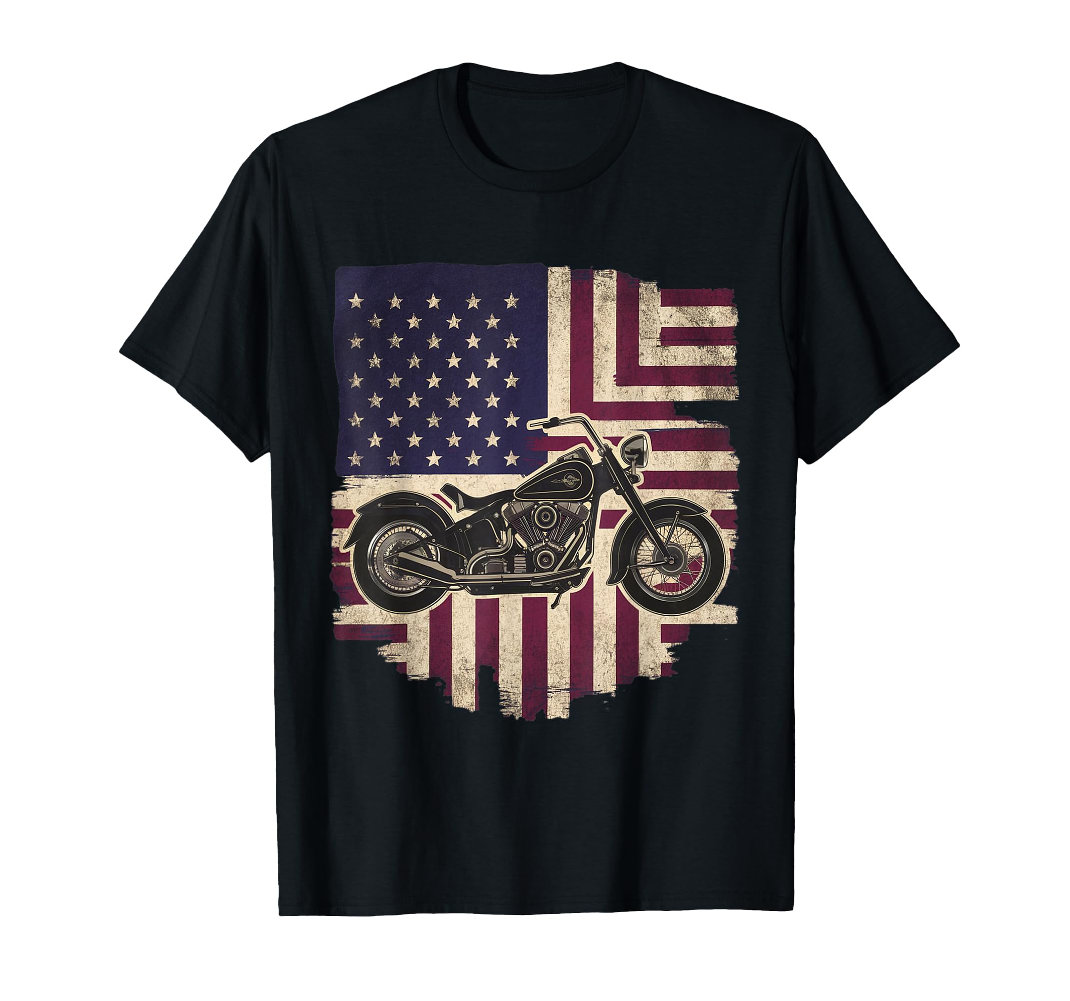 Ts Shop American Usa Flag Motorcycle Hoodie - Novelty Apparel Men Women - T-Shirt, Sweatshirt, Hoodie