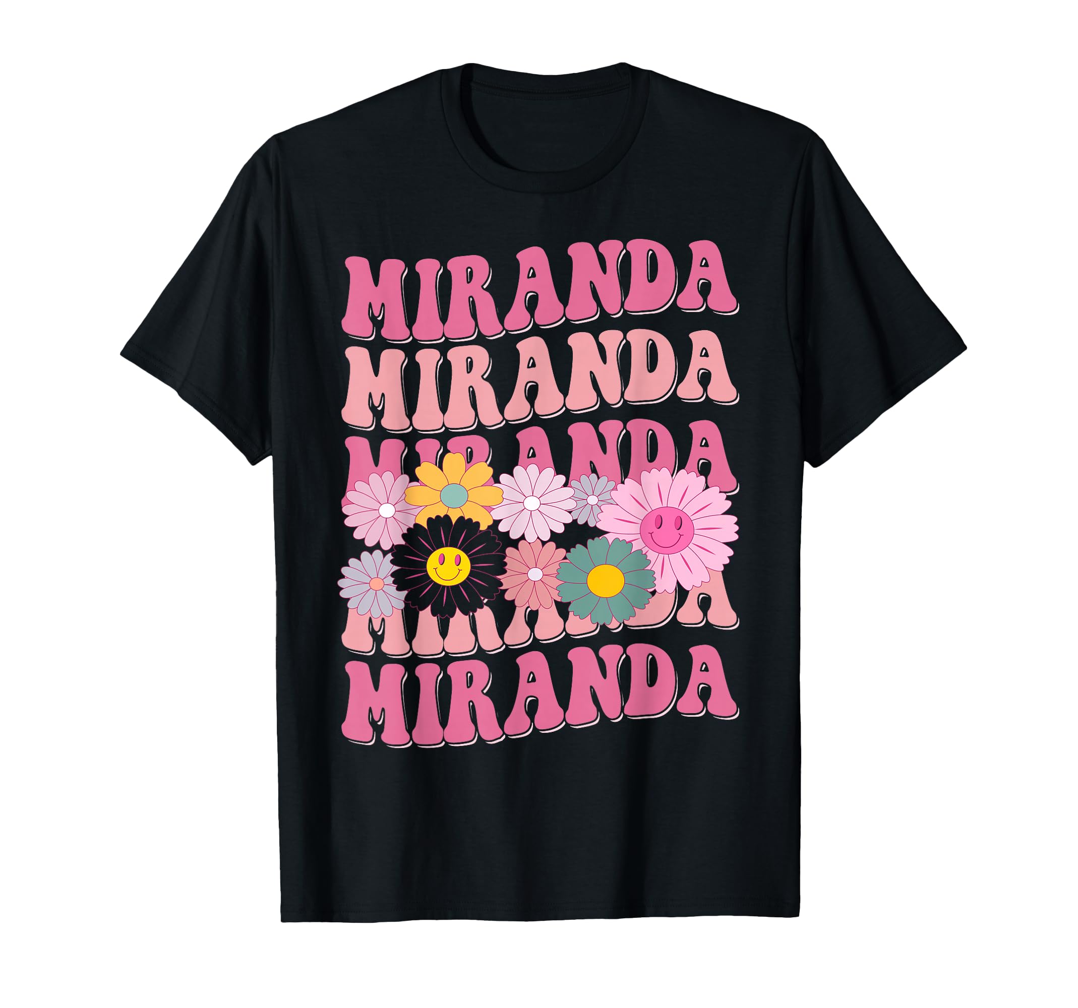 Miranda First Name Personalized Groovy 80S T-Shirt - Novelty Apparel Unisex - T-Shirt, Sweatshirt, Hoodie