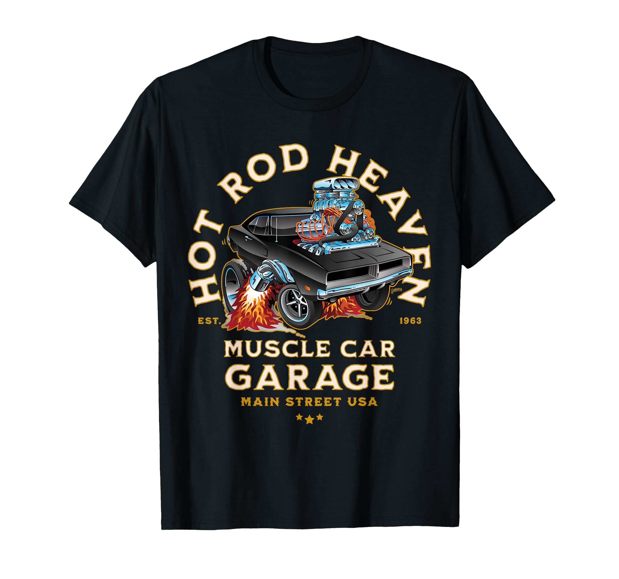 Hotrod Heaven Muscle Car Garage Usa Car T-Shirt - Streetwear Style Unisex - T-Shirt, Sweatshirt, Hoodie