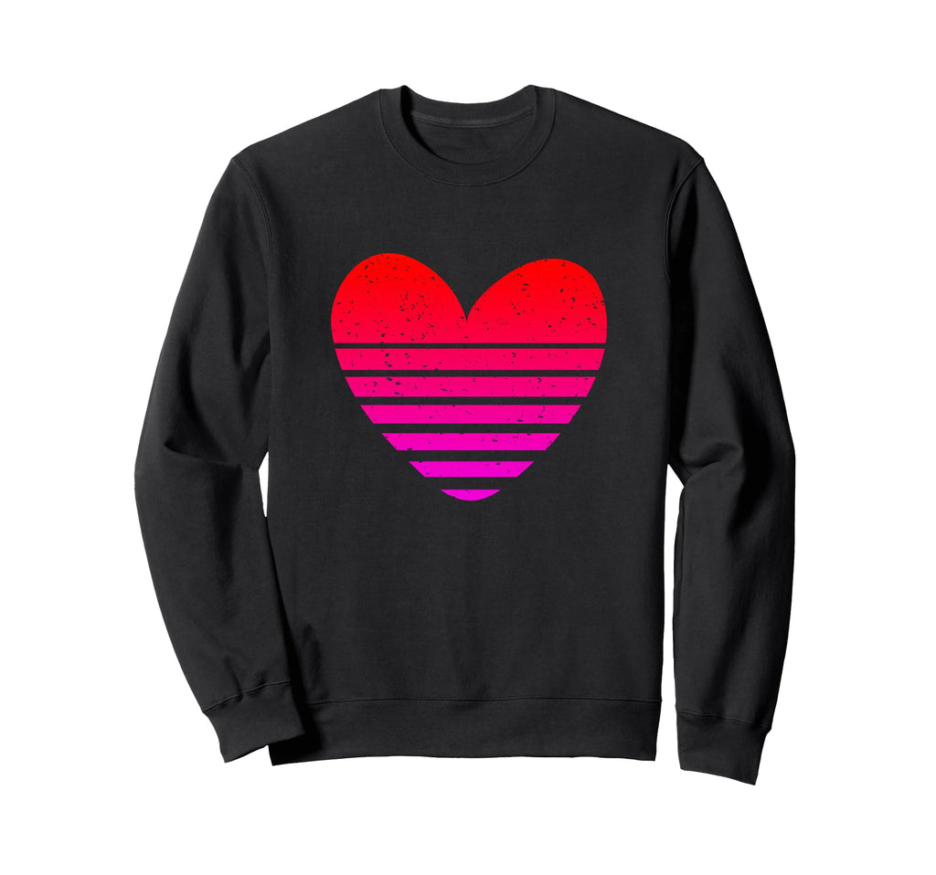 Red Heart Purple Gradient Sunrise Gift Sweatshirt - Minimalist Print Unisex - T-Shirt, Sweatshirt, Hoodie