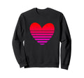 Red Heart Purple Gradient Sunrise Gift Sweatshirt - Minimalist Print Unisex - T-Shirt, Sweatshirt, Hoodie
