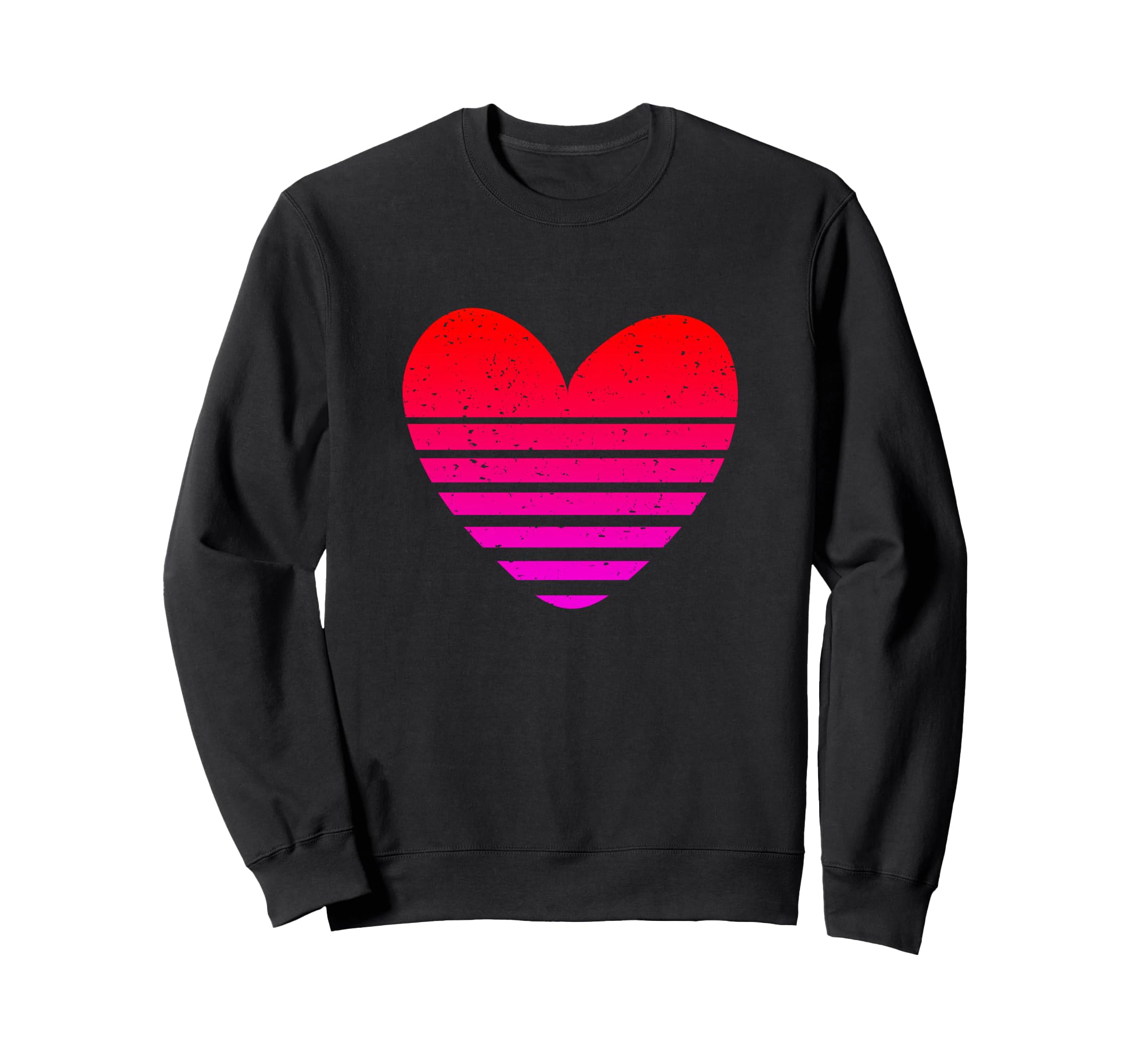 Red Heart Purple Gradient Sunrise Gift Sweatshirt - Minimalist Print Unisex - T-Shirt, Sweatshirt, Hoodie