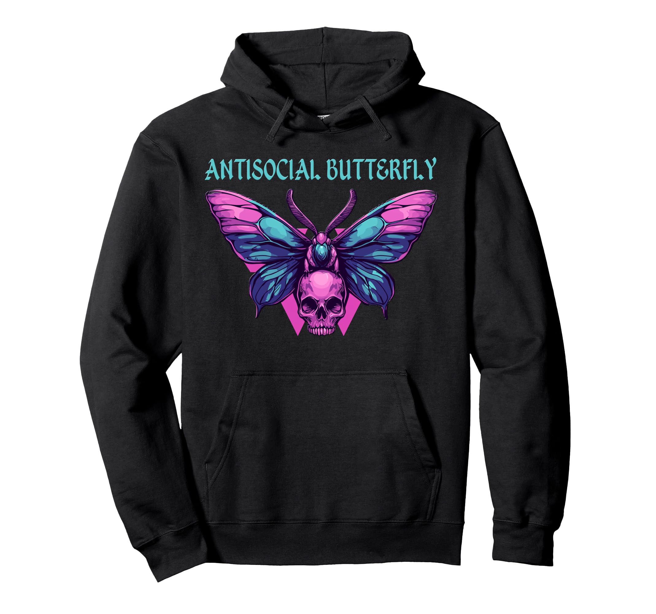 Antisocial Butterfly Hoodie - Unique Graphic for Adults - T-Shirt, Sweatshirt, Hoodie
