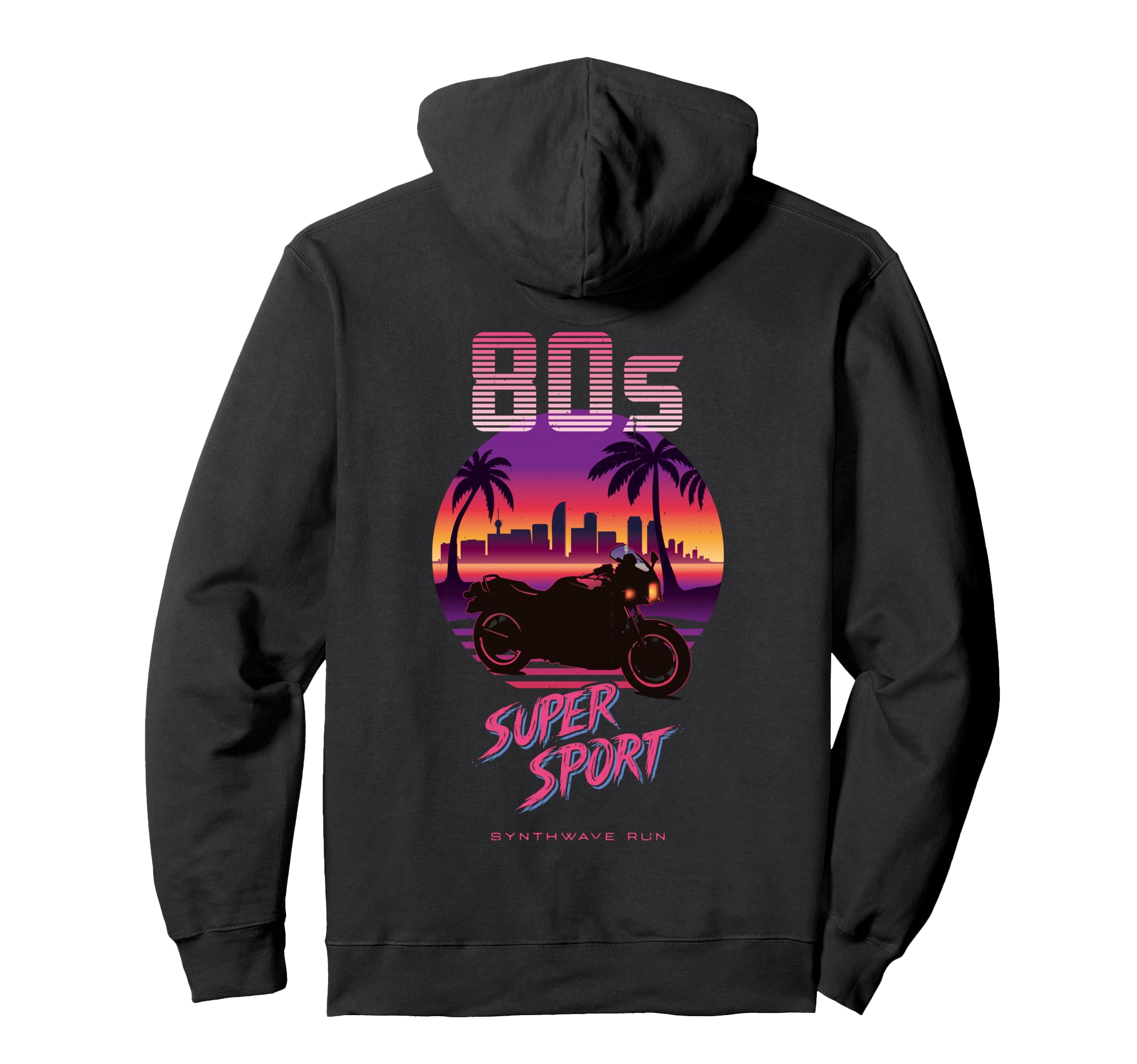 80S Supersport Synthwave Motorcycle Hoodie - Unique Graphic Unisex - T-Shirt, Sweatshirt, Hoodie