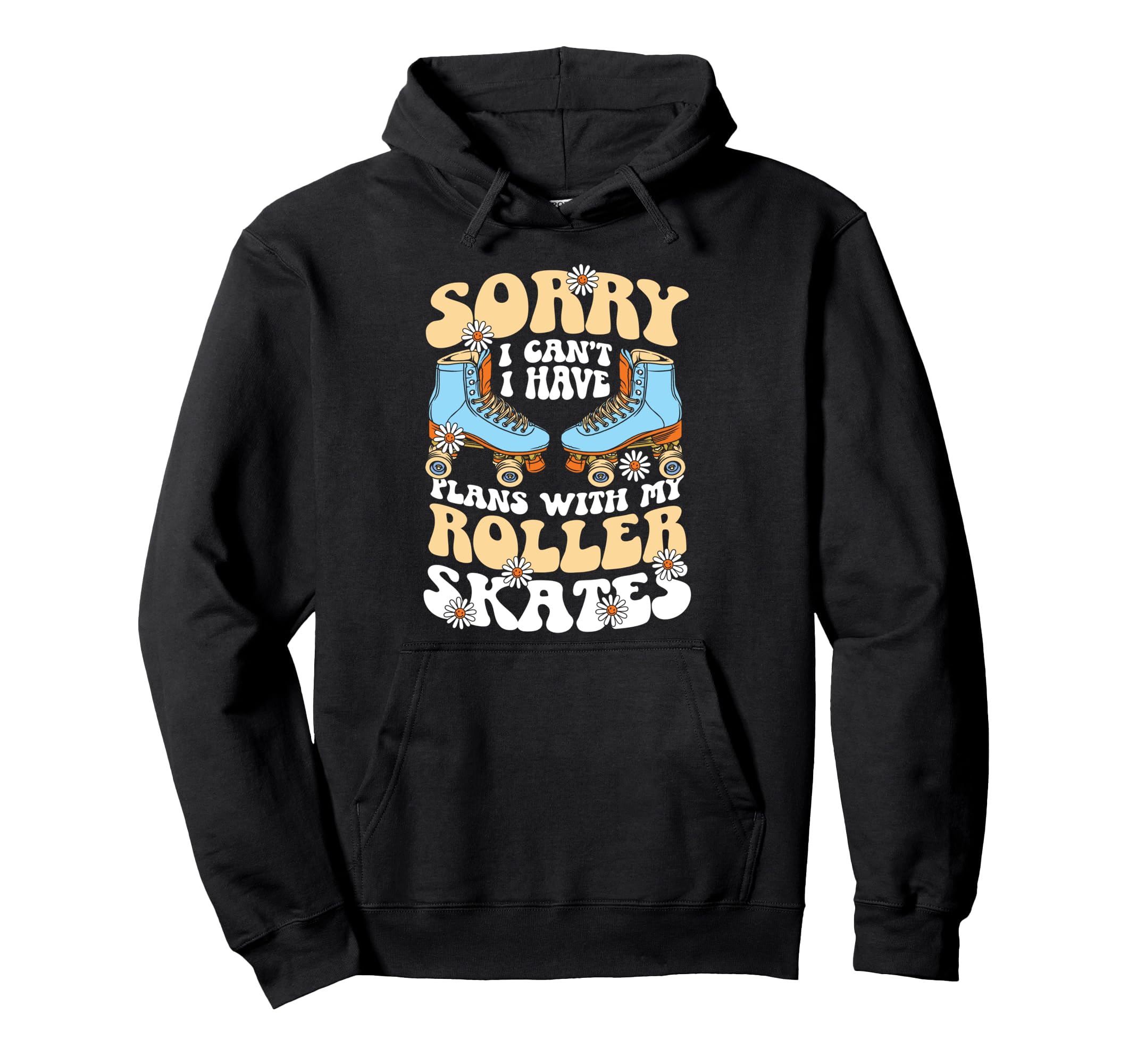 Roller Skating Skate 1970S Sorry I Hoodie - Aesthetic Graphic for Adults - T-Shirt, Sweatshirt, Hoodie